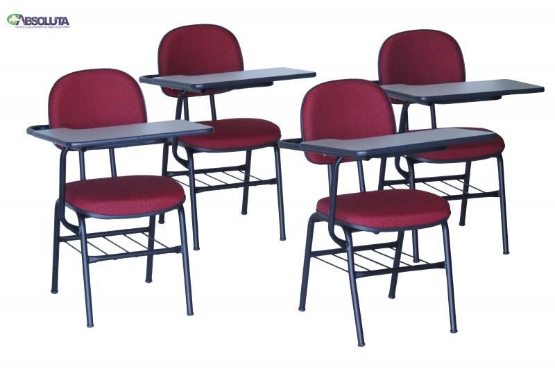 Cadeira Escolar com Prancheta Frontal Regulável Pedreira - Cadeira Escolar com Braço Móvel