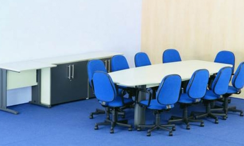 Comprar Mesa de Reunião com 6 Cadeiras Jandira - Mesa de Reunião com Painel